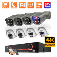 Techage 4K 8MP POE Security Camera Kit Face Detection Two-way Audio Surveillance Kit CCTV Video Indoor Outdoor