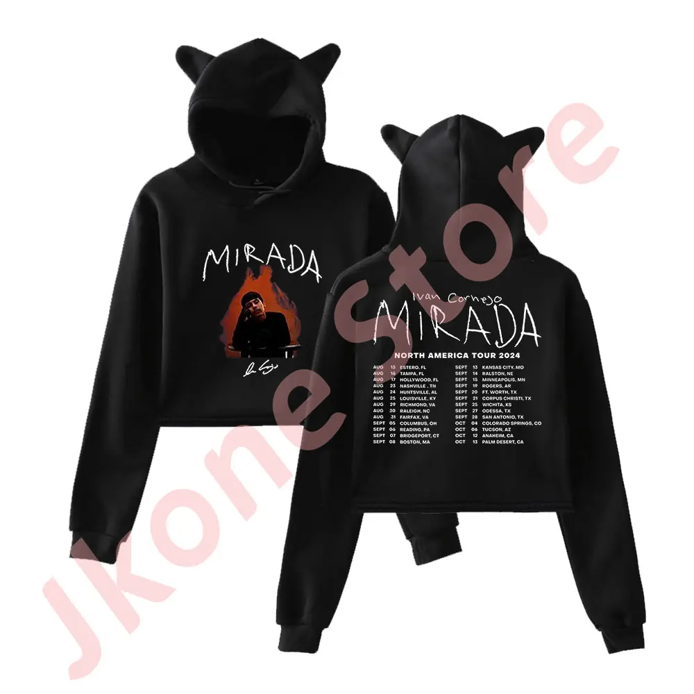 

Ivan Cornejo 2024 Mirada Tour Logo Merch Pullover Female Cat Ears Hoodie Long Sleeve Top Women's Clothes