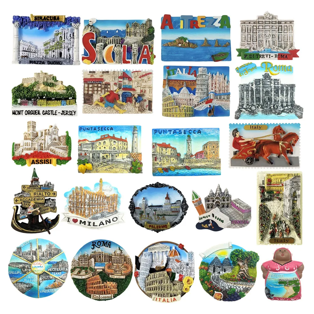 

Europe Italy 3D Fridge Magnets Tourism Souvenir Refrigerator Magnets Sticker Collection Handicraft Decoration Articles