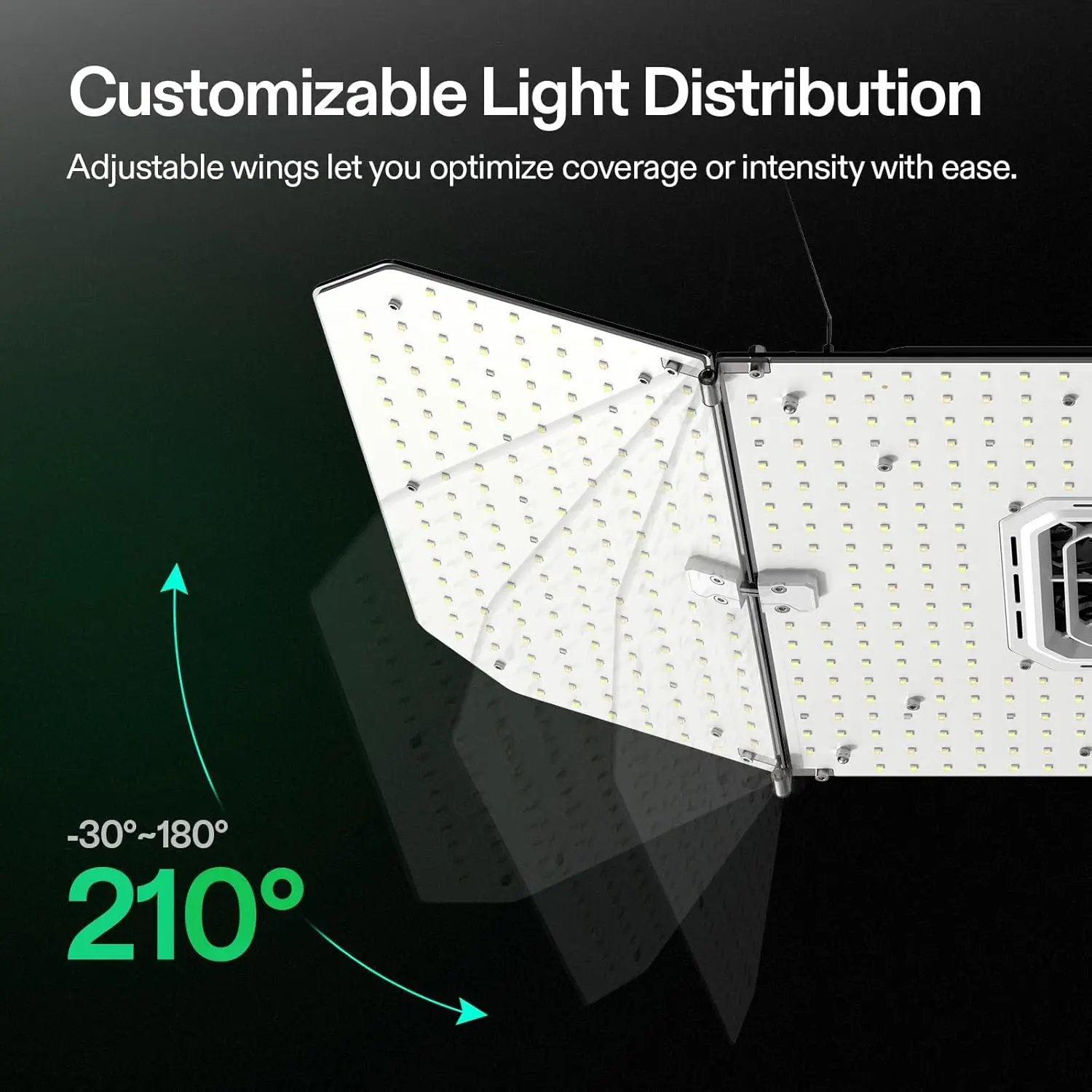 VIVOSUN AeroLight Wing AW200SE، LED Grow Light 200W مع مروحة توزيع مدمجة ووحدة تحكم GrowHub E25، متوافقة مع Ap #6