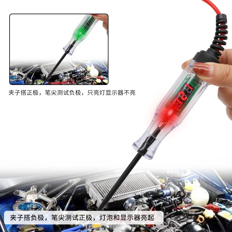 Auto Truck Voltage Circuit Tester Auto 6V 24V Tools Car Diagnostic Probe Test Pen Light Bulb Electric Measuring Pen Tools