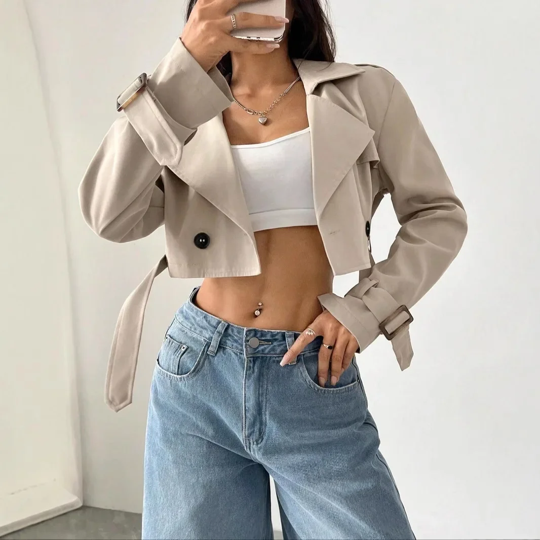

Women's New Style Elegant Short Solid Color High-End Short Jacket