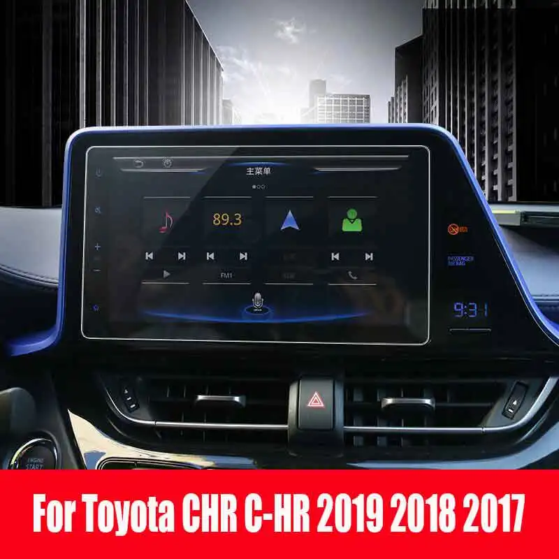 

For Toyota CHR C-HR 2019 2018 2017 Accessories GPS Navigation Tempered Glass Protection Film LCD Screen Sticker Film Interior