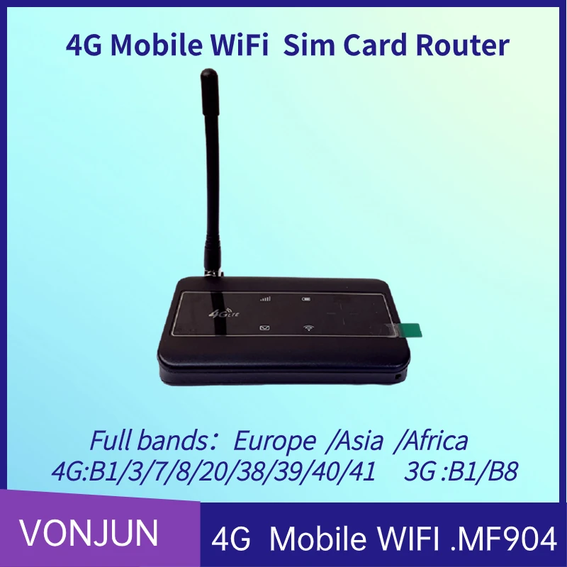 

VONJUN MF904 Universal 4G Mobile Router WiFi Modem Hotspot With Sim Card Slot Plus Antenna