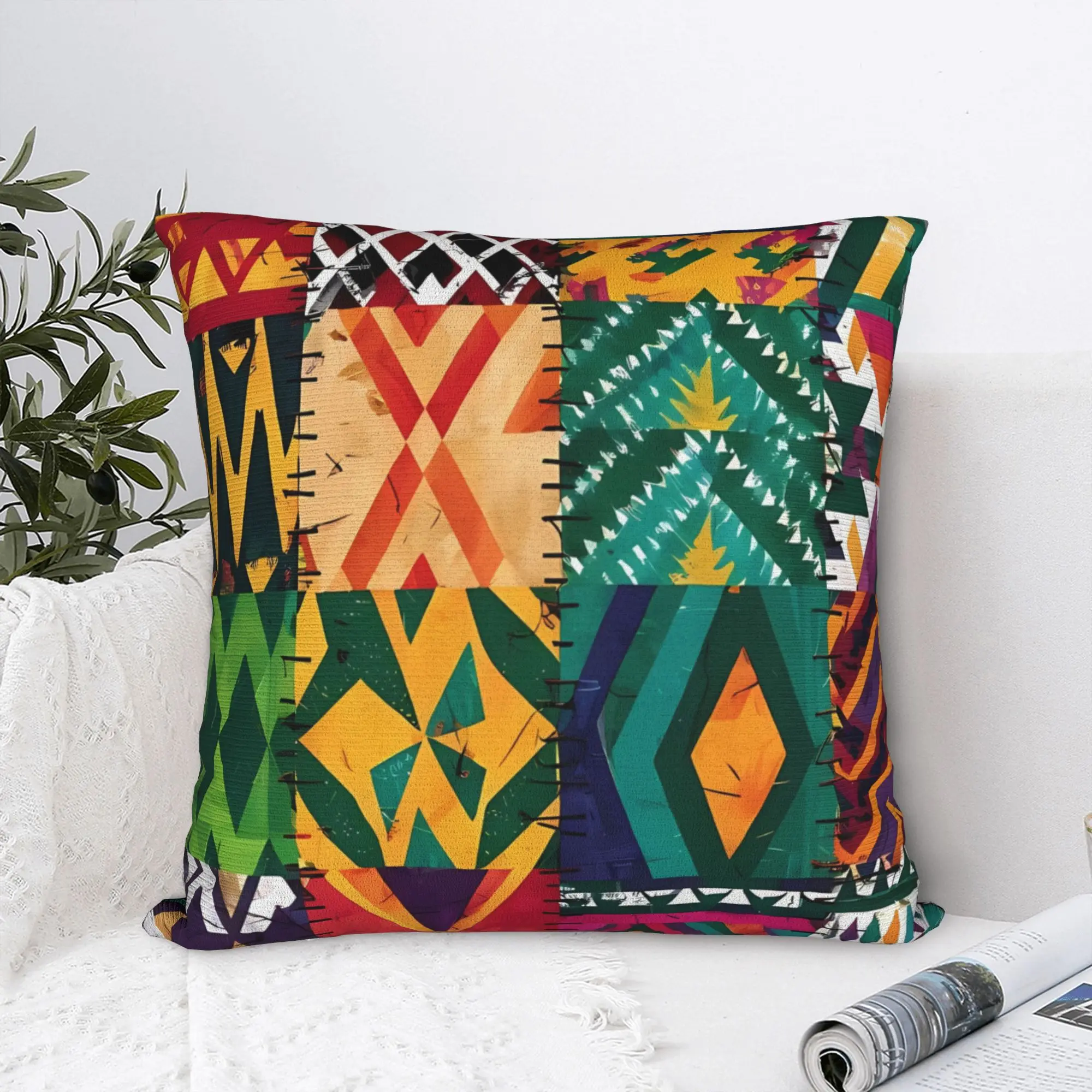African Tribal Geometric Art Pillowcases  Novelty Pillow Case For Living Room Chair Design Pillow Cover