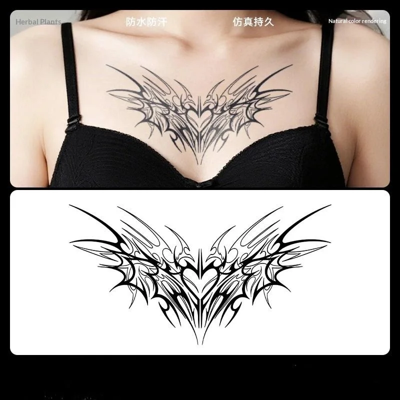 1pcs Charming Waterproof Tattoo Stickers Long Lasting For Girls Belly Chest Back Waist Body Painting Decoration
