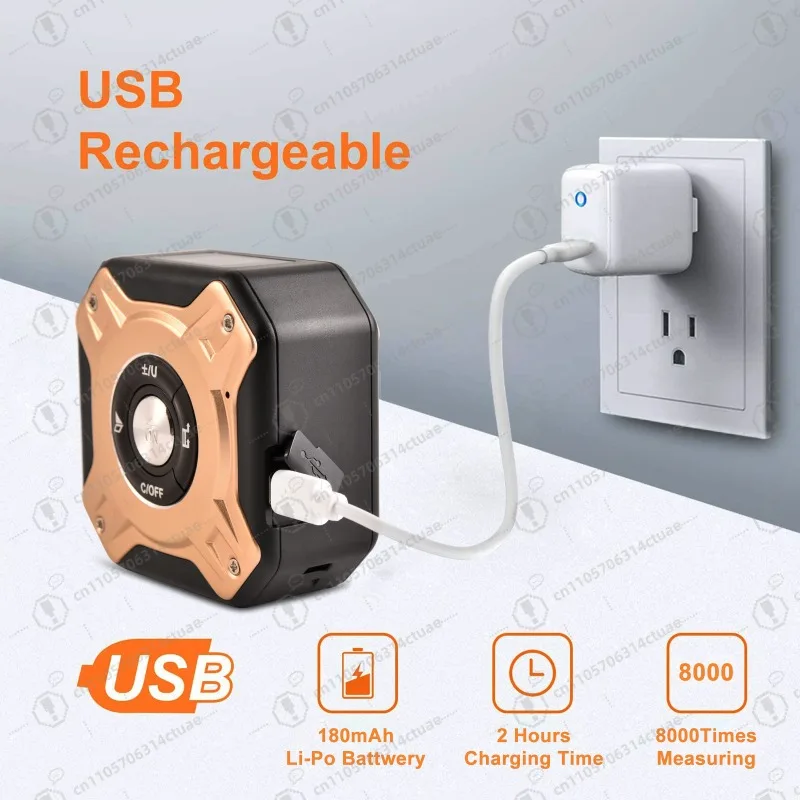 

Лазерная рулетка-дальномер 5м/40м с корпусом из алюминиевого сплава, метрическая и имперская система измерения площади и объема