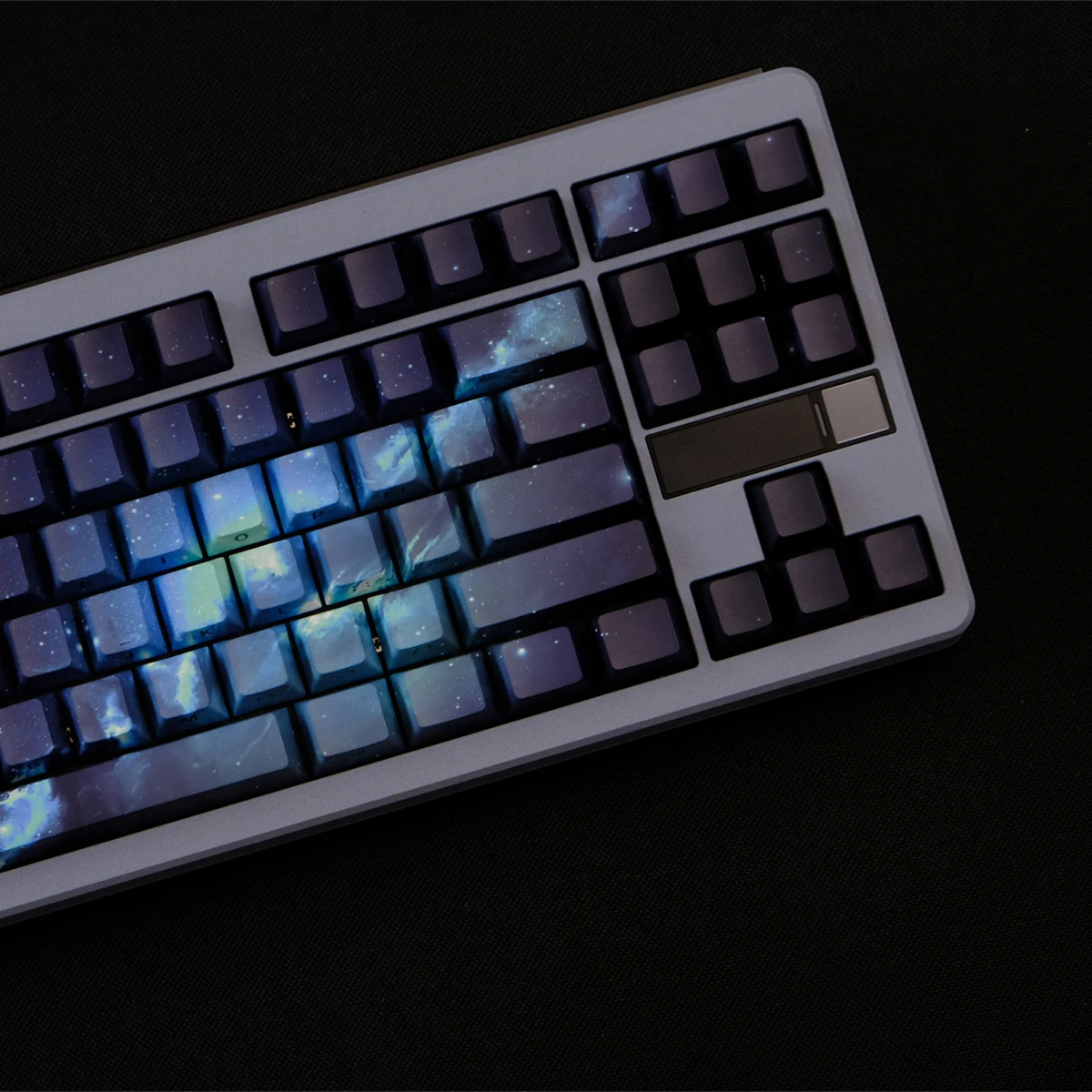 

Cosmic Nebula Dye Sublimation PBT Keycap 130 Keys Side-lit Shine Through Keycaps Cherry Profile for MX Switch Gaming Keyboard
