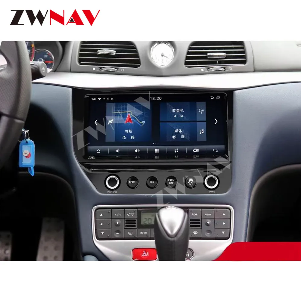 

Android 13 GPS-навигация Carplay 10,1-дюймовый мультимедийный дисплей с сенсорным экраном для Maserati GT 2007-2015 Автомобильный мультимедийный плеер