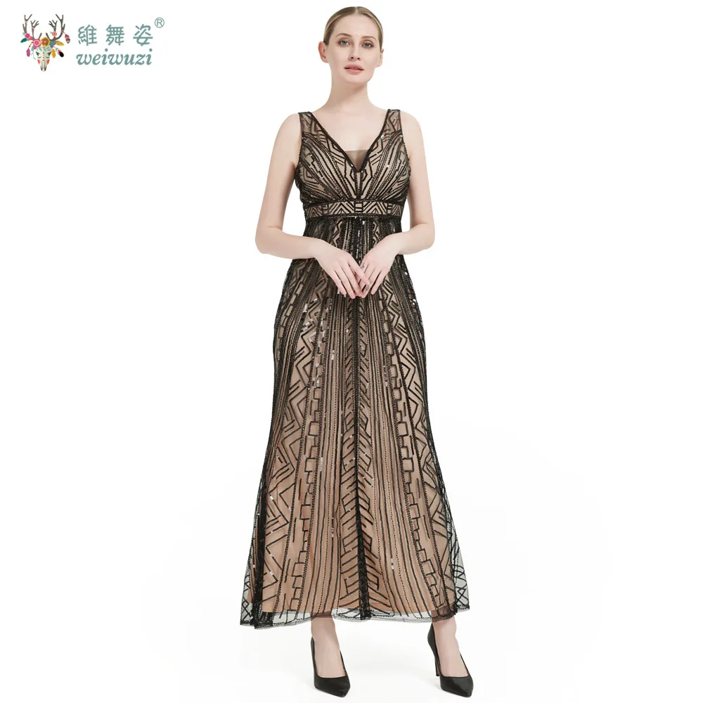 

Sexy Vintage Backless Maxi Sequin Mesh Vestidos Summer Dress Women Elegant Wedding Party Luxury Prom Evening Long Dresses