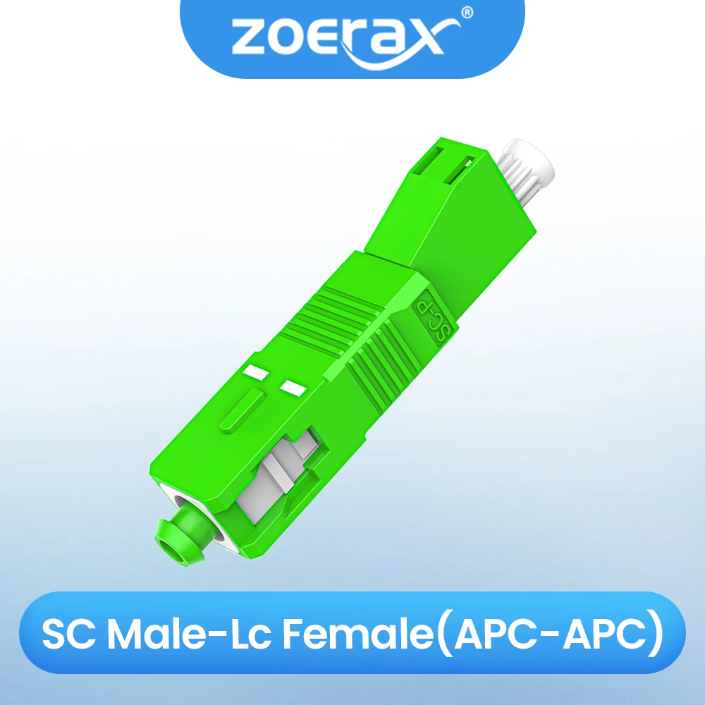 ZoeRax 2 قطعة SC/APC ذكر إلى LC/APC أنثى البسيط الهجين موصل الألياف البصرية محول وضع واحد لمقرنة FTTH