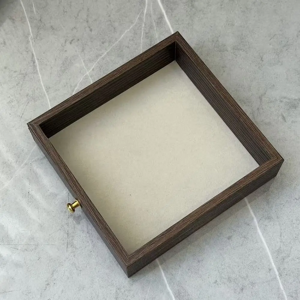 

Large Capacity Jewelry Storage Box 3/5 Layers Detachable Layers Wooden Walnut Grain Jewelry Box Dust-proof Drawer Type