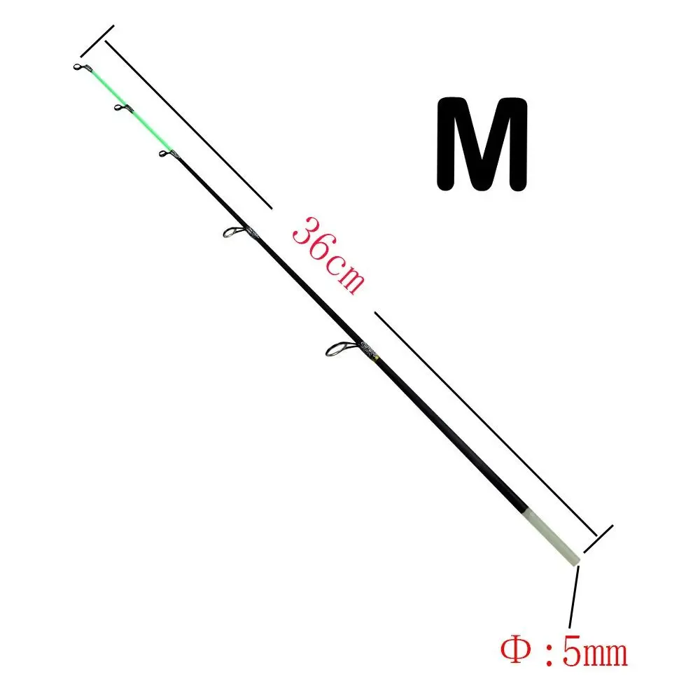 UL ML Winter fishing rod soft tip 50cm Ice fishing rod with Flat tip high quality Fiber Glass tip with cork handle