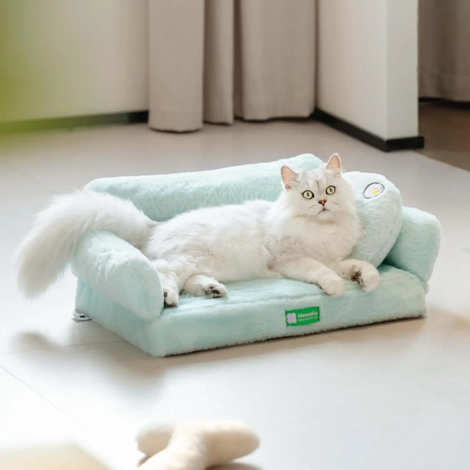 Mewoofun Cat Bed Small Dog Bed Cat Sofa Dog Couch Orthopedic Dog Bed Egg- Foam Pet Bed with Removable Washable Cover