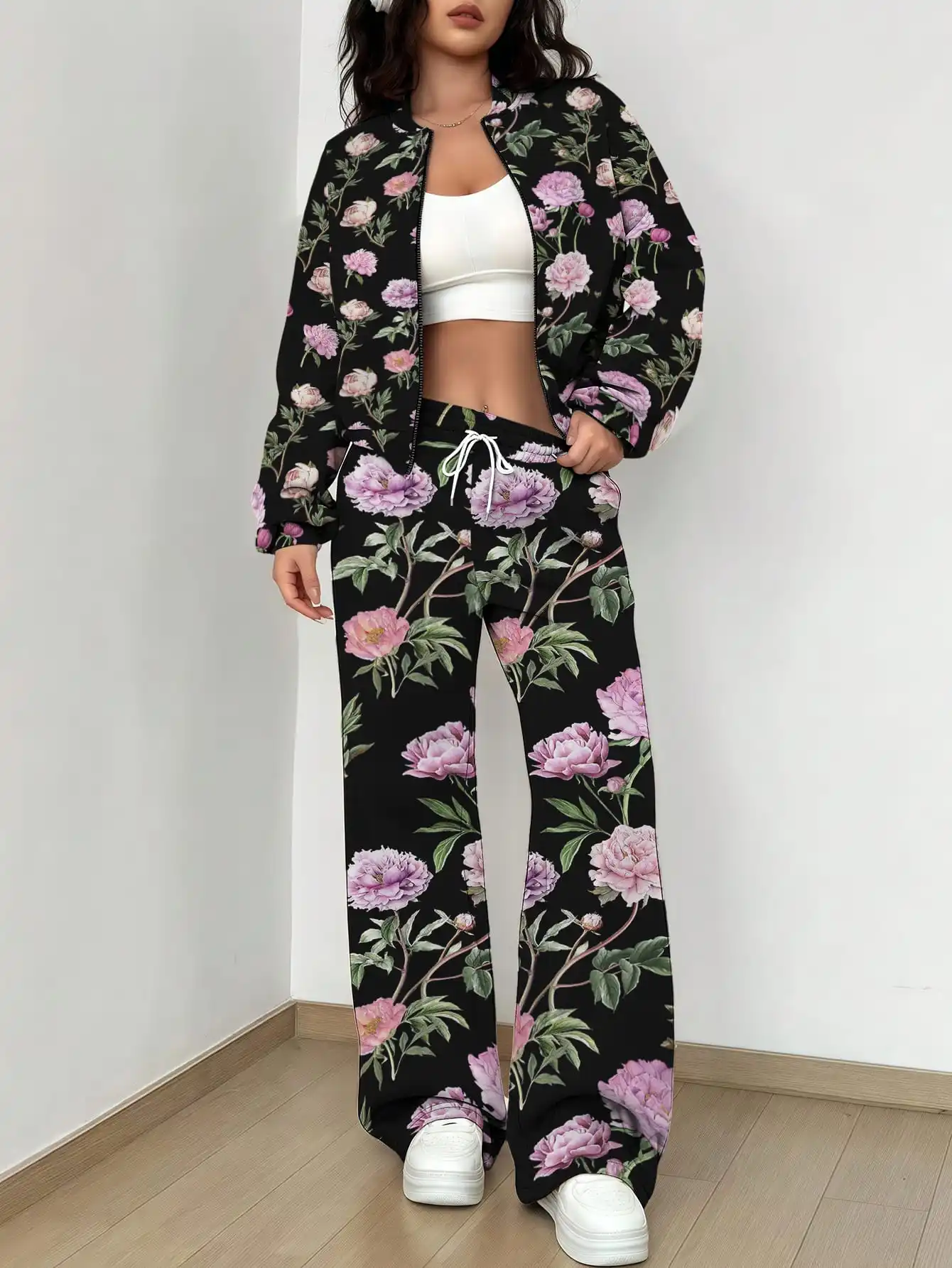 Nuovo abito uniforme da baseball da donna per la primavera e l'autunno Comodo stile bohémien con motivo casual 3D