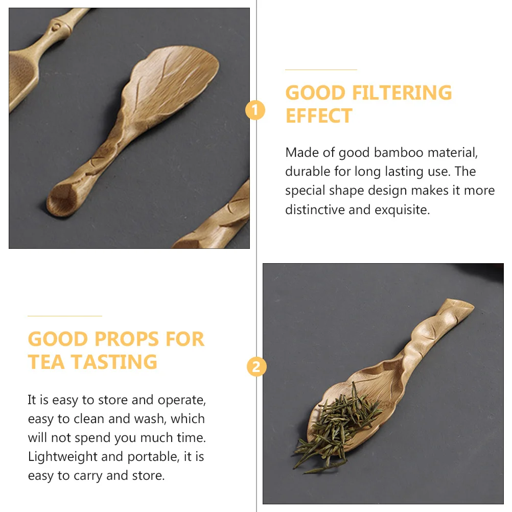 

Scoop Bamboo Carved Spoon For Tea Ceremony Multipurpose Lightweight Practical Tea Set Accessory Tool Bamboo Teaspoon