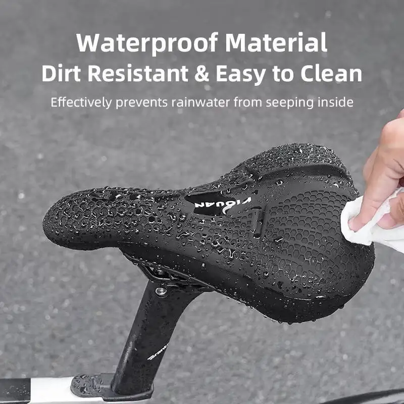 AliExpress ESLNF Bicycle Seat Cover Silicone Seat Cover Suitable For MTB And Road Bikes Waterproof Shock Absorption Integrated Molding