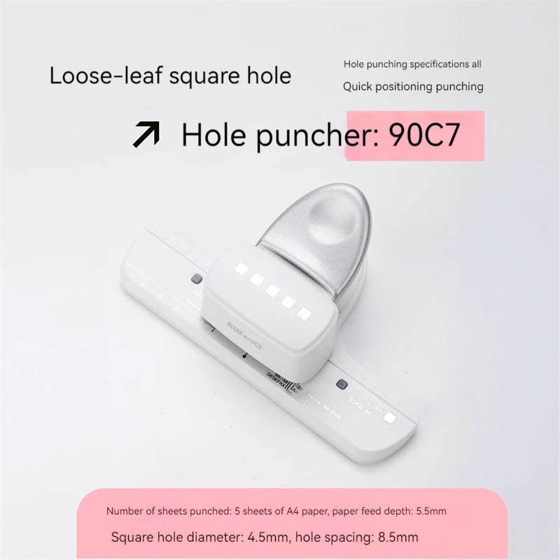 square-hole-paper-hole-punch-plastic-handheld-5sheets-capacity-hole-puncher-for-a4-a5-b5-for-notebook-diary-scrapbook-binding