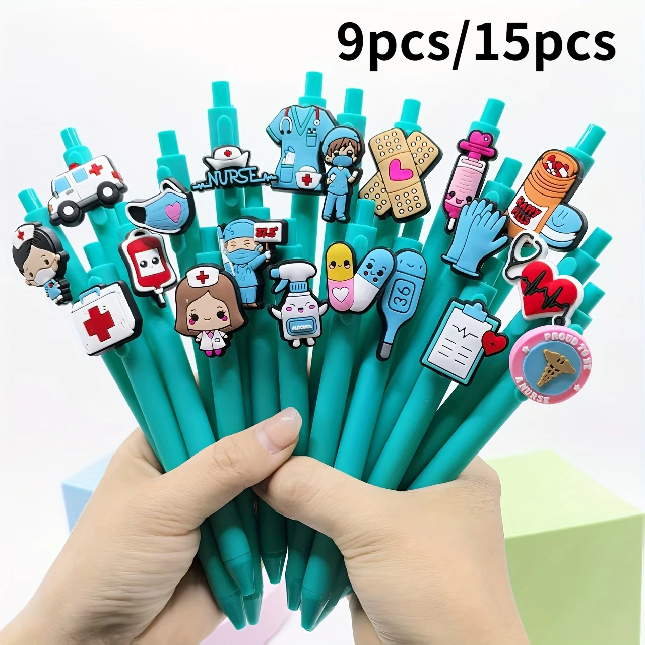 

9 шт./15 шт., шариковая ручка серии Medical Care для записи и письма, портативные медицинские ручки, подарочные ручки на День медсестры