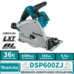 Makita DSP600ZJ Brushless Cordless 165mm Plunge Circular Saw LXT 36V Lithium Power Tools