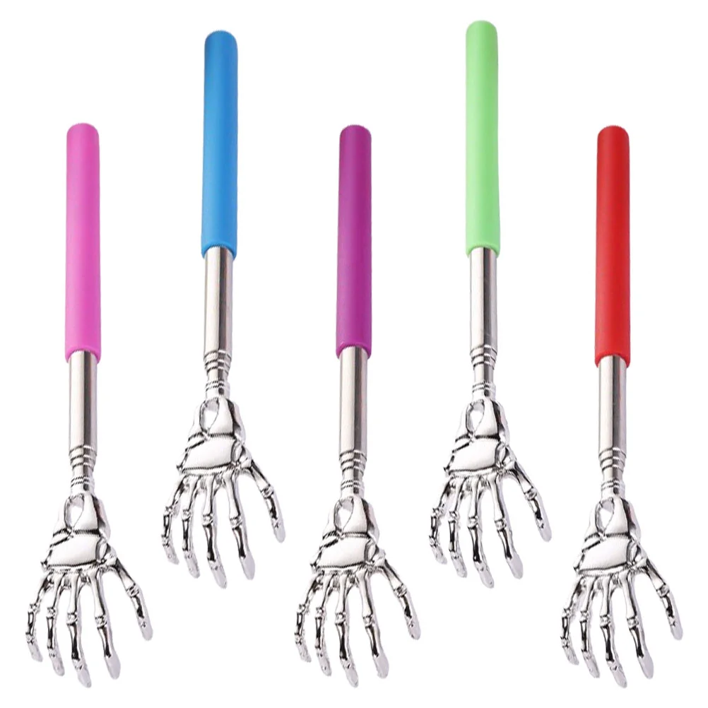 

5 Pcs Tickle Scratcher Back Extendable Massager Tool Scratching Soft Rubber Scratchers for Men