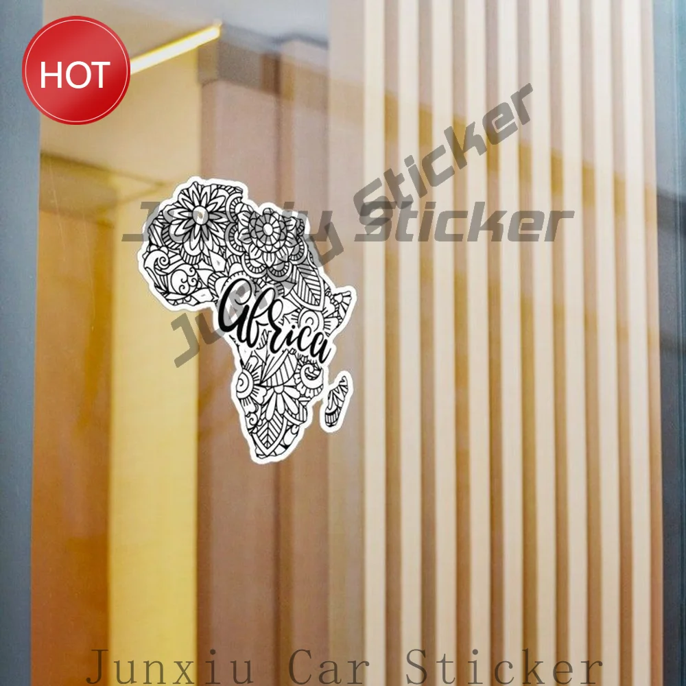 Africa Boho Mandala Outline PVC Vinyl Sticker For Car Window And Travel Case Decorative Graphic Design Decal
