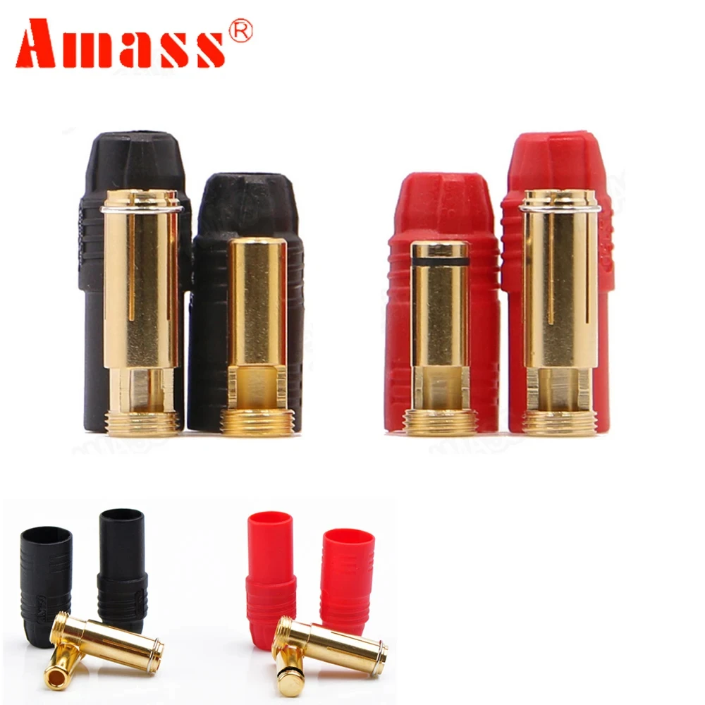 Amass as150 männlich weiblich anti funken stecker 7mm vergoldet bananen stecker set für rc batterie esc drone auto boot