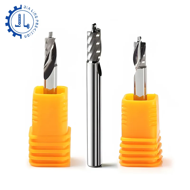 3.175mm 4mm Solid Carbide Single Flute without edge Milling Cutter CNC one Flute Endless knife Engraver endmill for PVC Acrylic