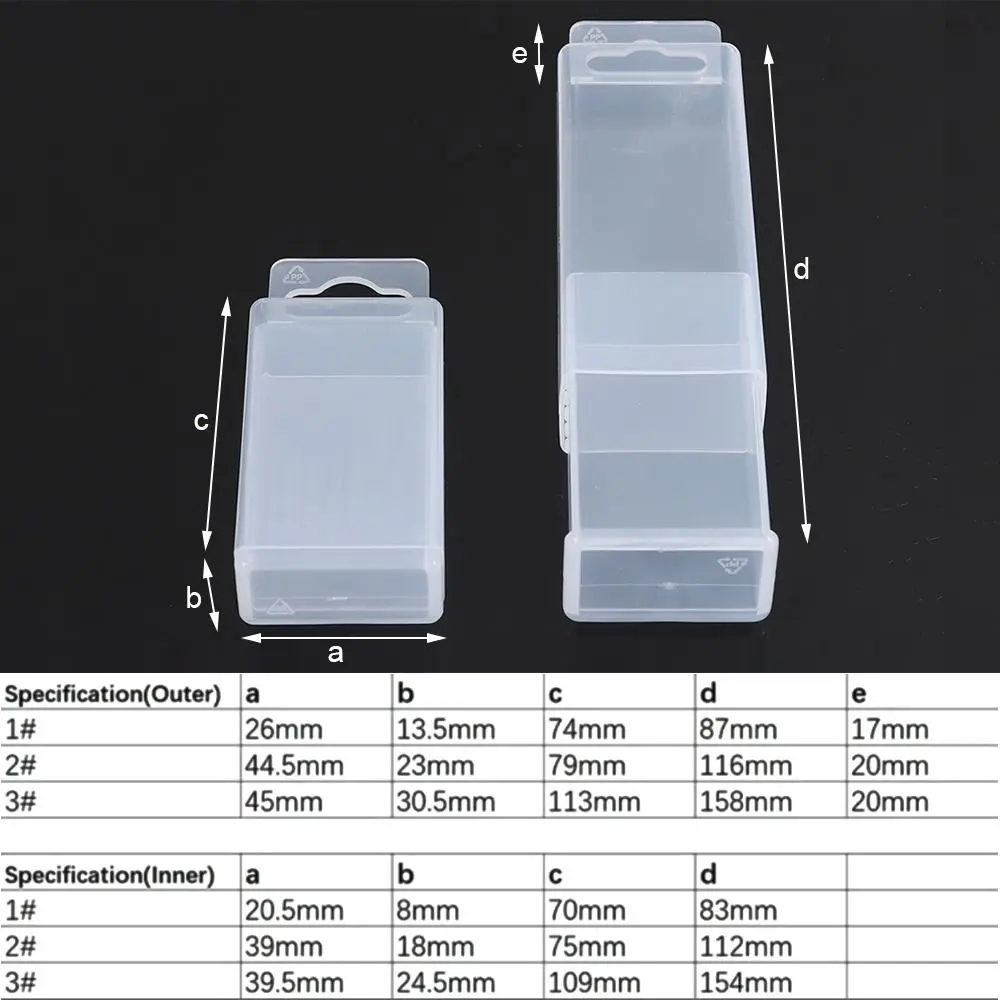 3Pcs/Set Adjustable Height Drill Tool Box Plastic Clear Twist Drill Boxes Rectangular Telescoplc Parts Storage Case