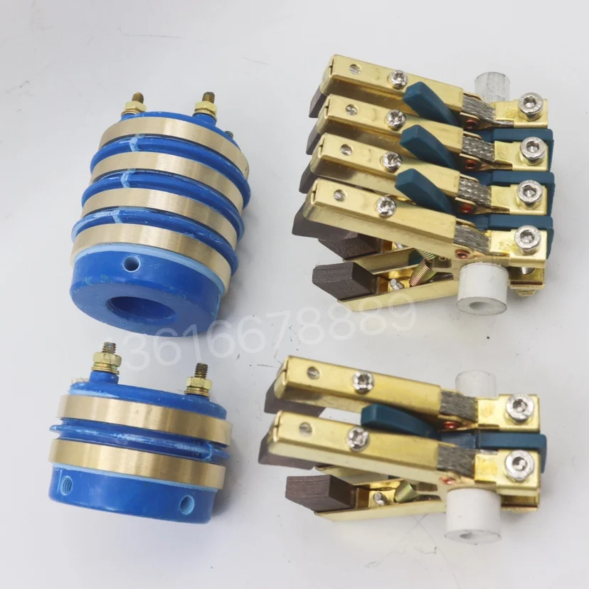 

2 дорожного 4-дорожного коллекторного кольца 20x50, карбоновая щетка, рама «елочка», 6x12, проводящее кольцо, аксессуары для упаковочной машины