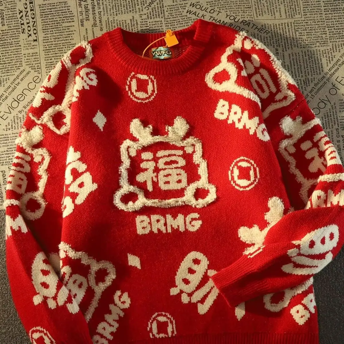 

plus Size Knitted Sweater 250 Pou Men Women Inner Wear Couple Warm Woolen Coat Spring Autumn Season Regular Fit Polyester ...