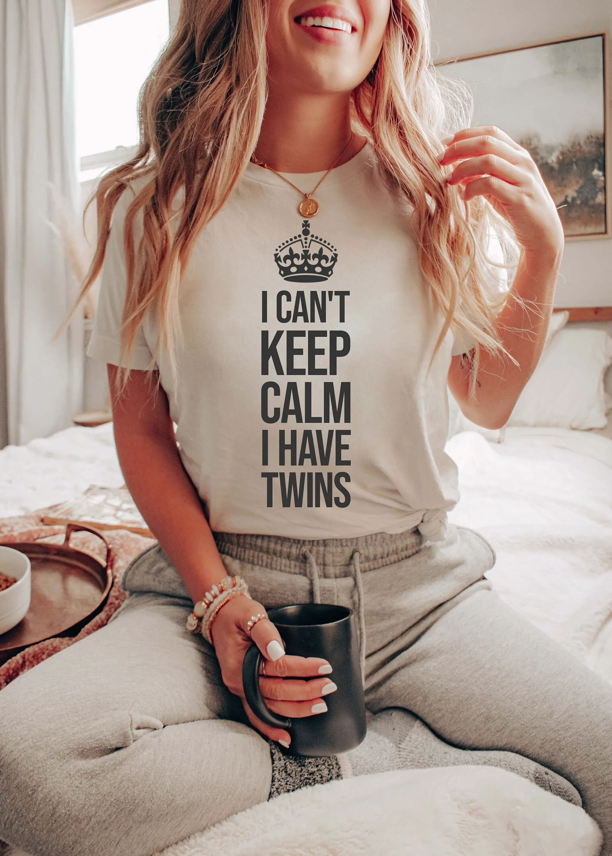 Funny Twins T Shirt Baby Mom For Announcement Twin Pregnant Woman