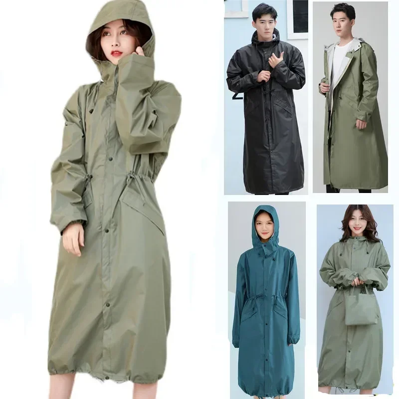 Long Rainwear Raincoat Men Women/Female Poncho Waterproof Windproof Pullover Breathable Rain Coat Chubasquero Mujer Raingear