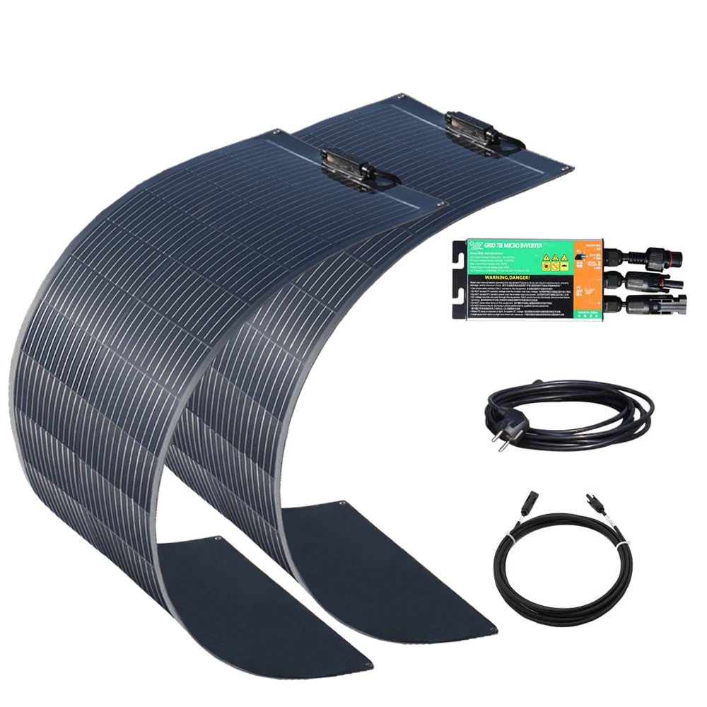 XINPUGUANG Mikro-Gitter verbundenes Solarpanel-Balkon-Kit 220 V 230 V ODER flexible Solarmodule 100 W 200 W 300 W 400 W 500 W 1000 W Modul solar panel 100W 1pcs -10 pcs
