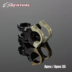 Renthal Apex / Apex 35 stems Diameter 31.8/35mm Steerer Clamp 28.6mm  CNC machined, featuring an oversize centre bore