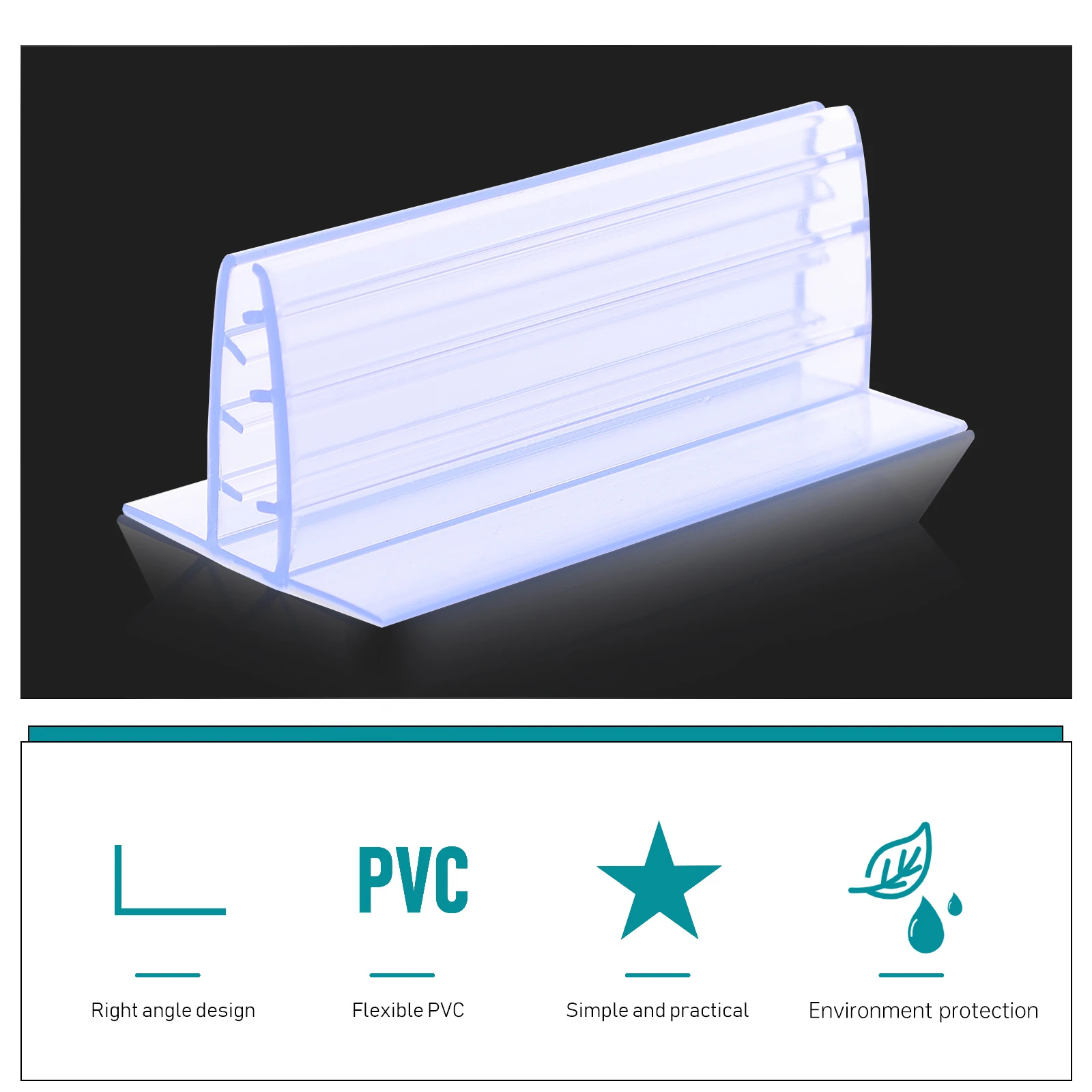 

10 Pcs Advertising Clips Display Accessories Price Tag Holder Acrylic Panels Rack Sneeze Guard Holders Desk Glass Plate PVC