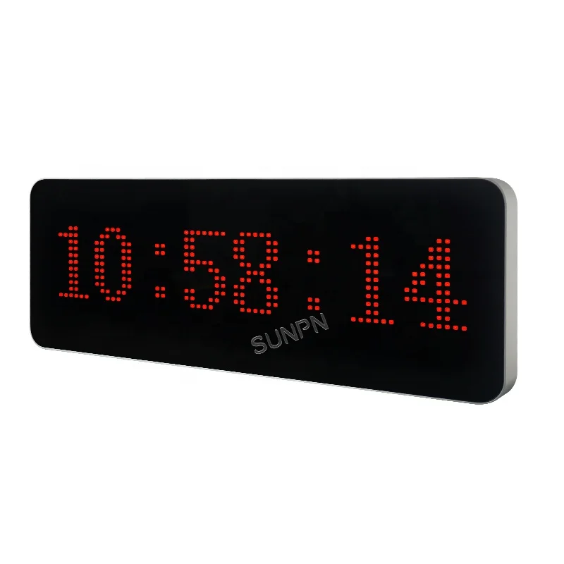 Wall Mounted Electronic Digital Church Wall Clock NTP POE Clock Indoor for School Hospital Office Usage