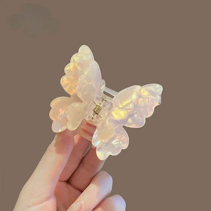 Korean Gradient Butterfly Hair Claw Retro  Acetate Crab Hair Clips Girls Sweet  Princess Hair Shark Clips Hair Accessories