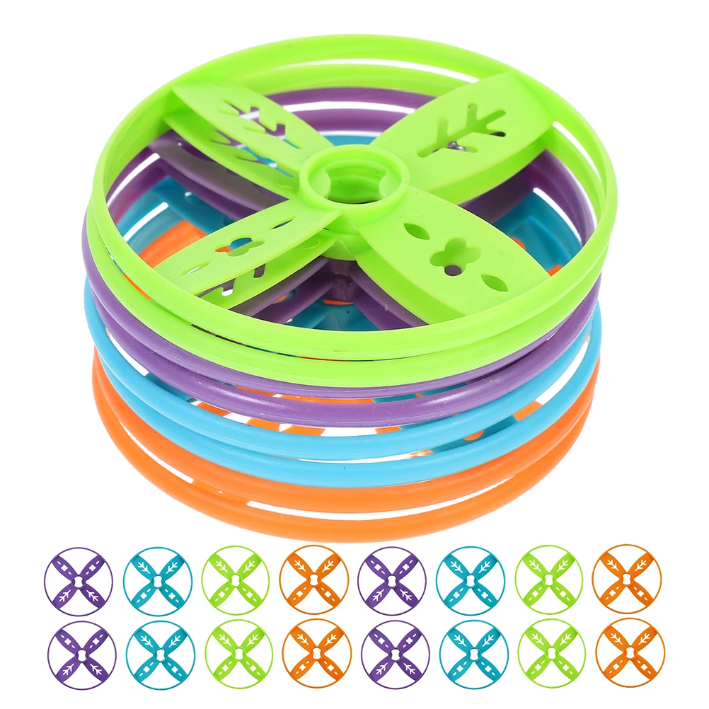 

24pcs Flying Disc Set Plastic for Kids Outdoor Games Compatible with Handheld Foot Operated Toys Non Remote Control