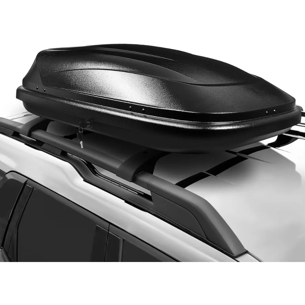 

Heavy Duty Rooftop Cargo Carrier ABS Lockable Car Roof Rack Cargo Carrier, Capacity 110 LBS, 53 X 34 X 15 Inches, Black