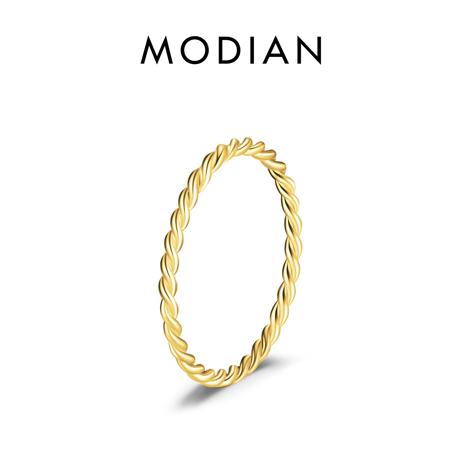 Women's 925 Sterling Silver Minimalist Twisted Stackable Ring