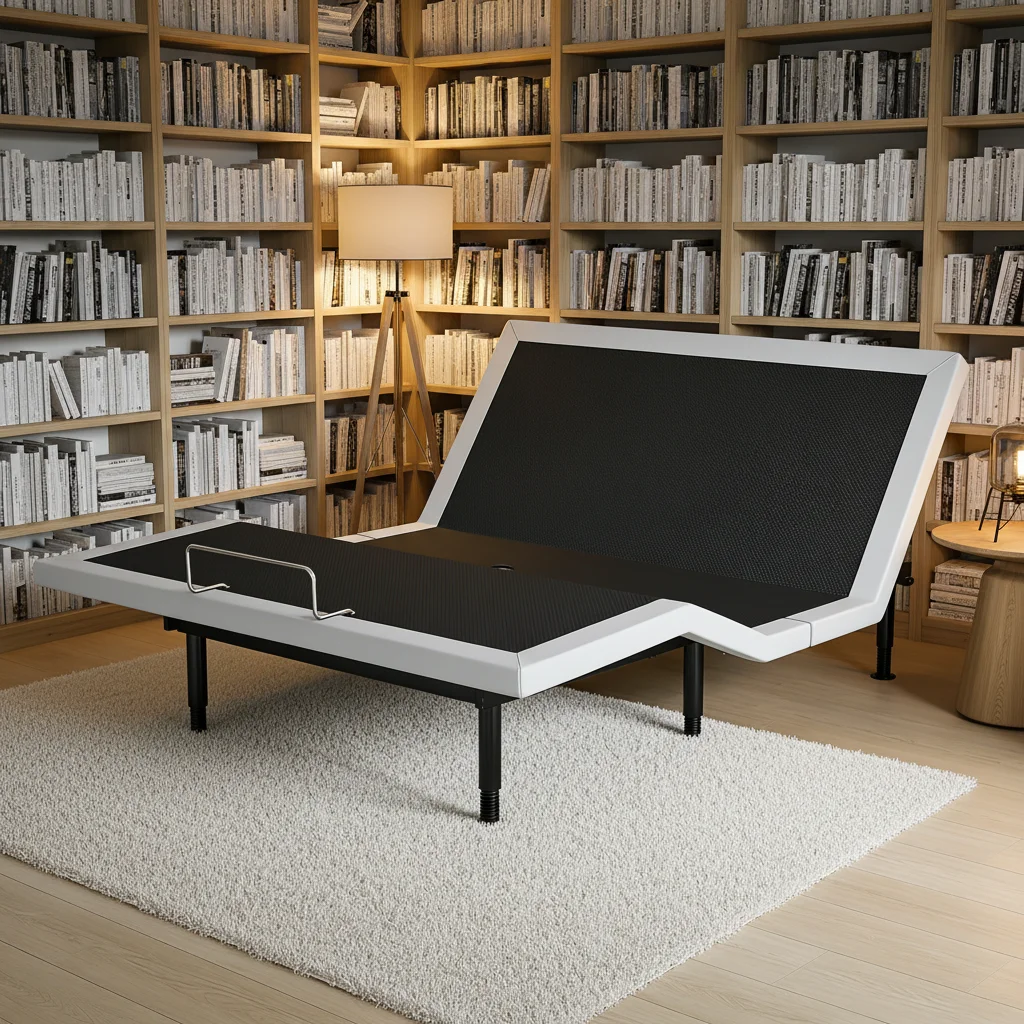 Effortless Lift Foldable Electric Bed Frame | Silent Adjustable Base with Memory Position Remote for Home Villa & Nursing Homes