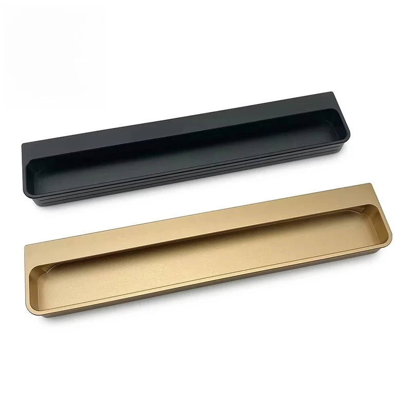 Tiradores ocultos largos de estilo moderno, perfil de aluminio, armario de cocina, muebles, armario para hoteles, armarios económicamente