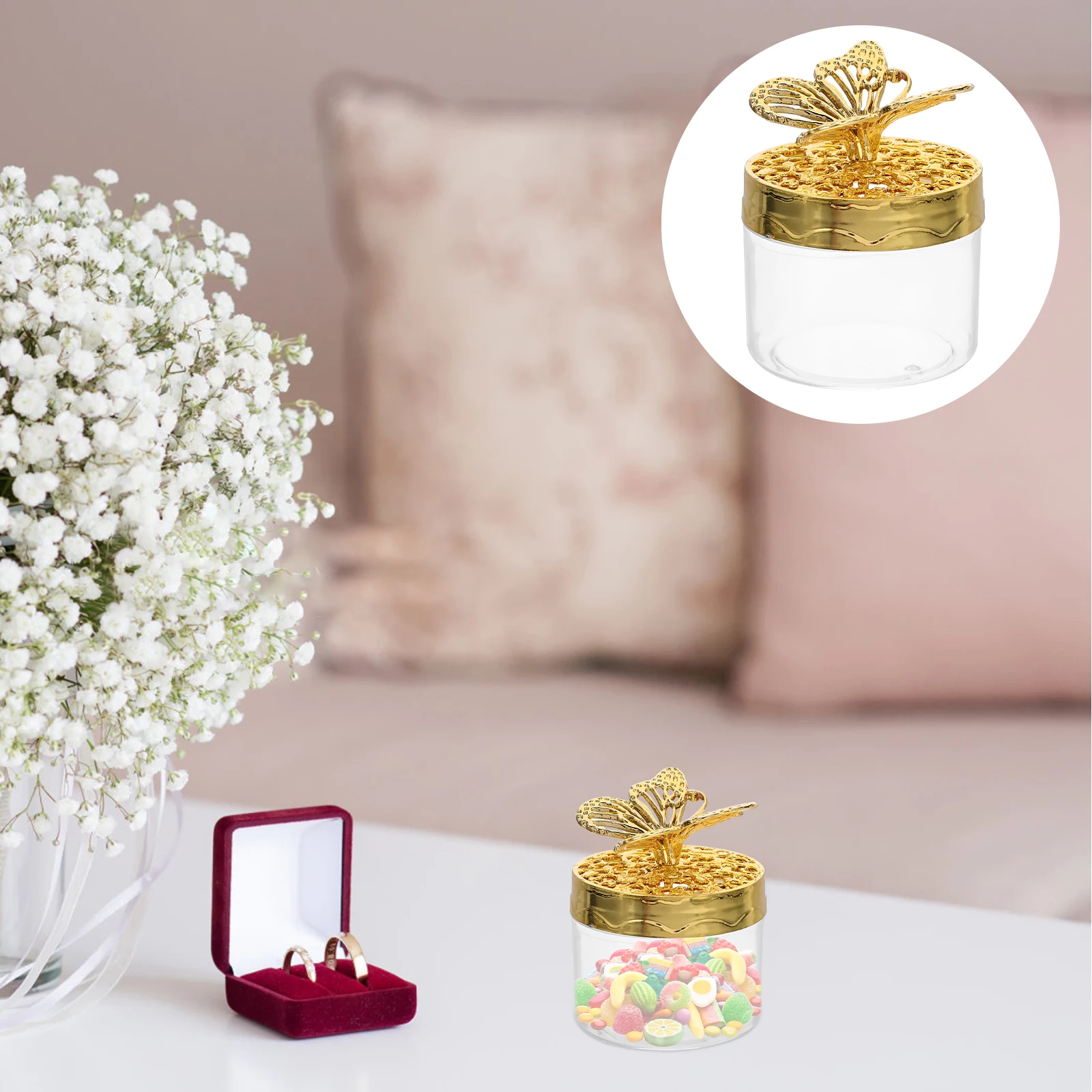 

12 Pcs European Wedding Candy Box Storage Container Packaging Boxes for Chocolate Treat Plastic