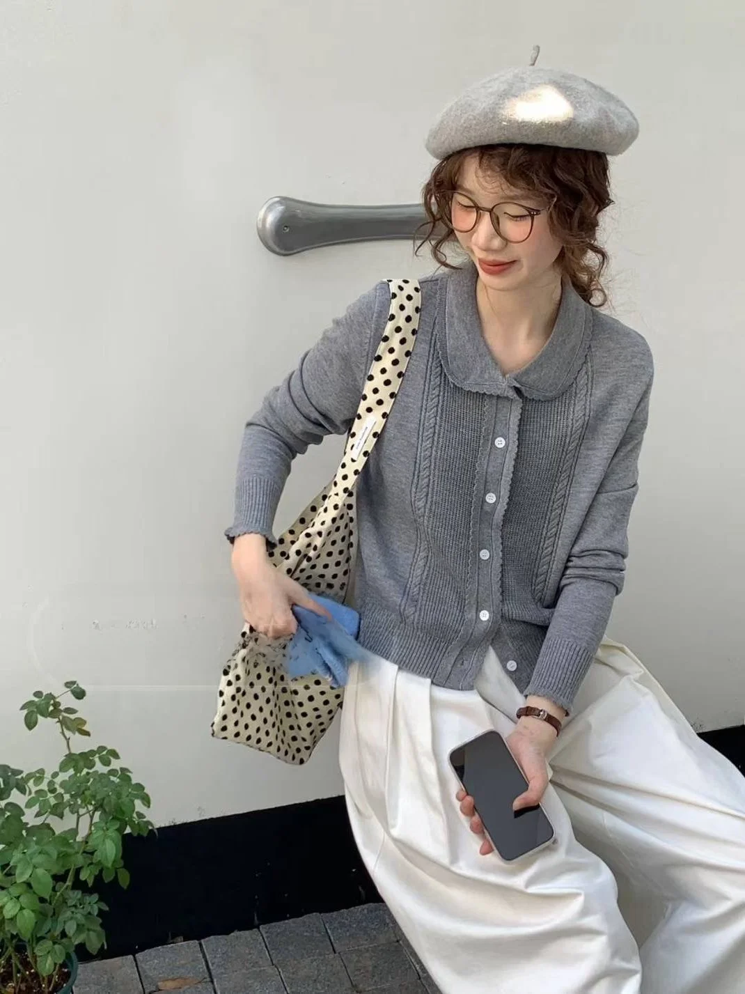 Maglione lavorato a maglia di lana di fascia alta Fine Tead Soft Top Autunno Nuovo Sle Capispalla Colletto Capispalla semplice Pendolarismo Sle Lungo Sve