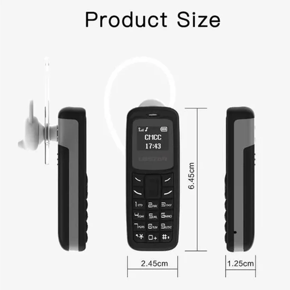 Mini Gsm Telefoon BM30 Pocket Kleinste Gsm Mobiele Telefoon Bluetooth Dial-Up Headset Dialer Mobiel Draadloze Hoofdtelefoon Met Mp3