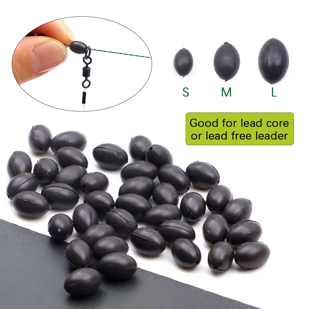 10pcs Carp Fishing Accessories Tungsten Space Beads For Lead Core Lead Free Leader Fishing Hook Line Chod Rig Carp Tackle