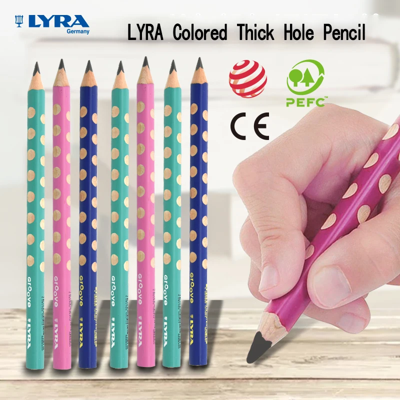 German LYRA corrected grip style thick triangular pen holder for children's writing hardness B hole pencil