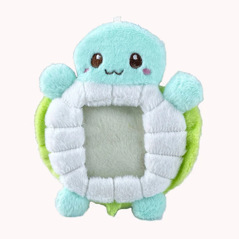 Fashion Little Tortoise Plush Card Sleeve Holder Campus Photo ID Bus Card Display Pendant Pocket Card Protector Accessories