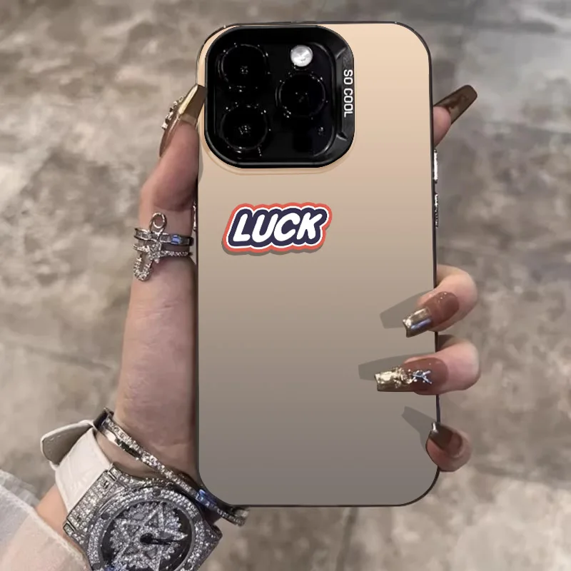 Good luck Upscale Phone Case For iPhone 11 12 13 14 15 ProMax 7 8 14 15Plus 12 13Mini X XR XSMAX  santi-slip srotective shell